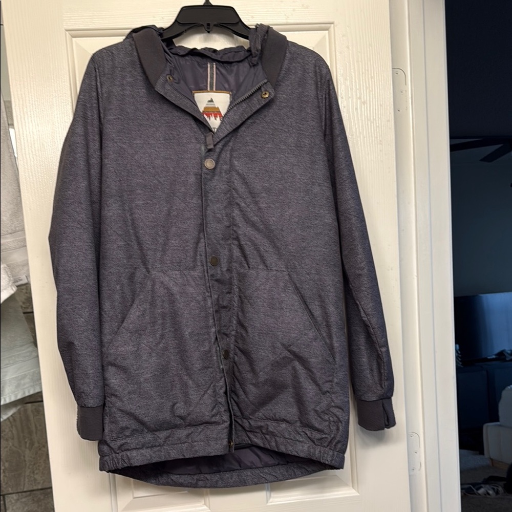 Burton Dark Gray Hooded Snowboard Jacket